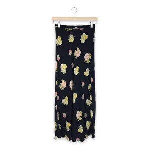 Free People Floral Maxi Skirt  Black Size X-Small